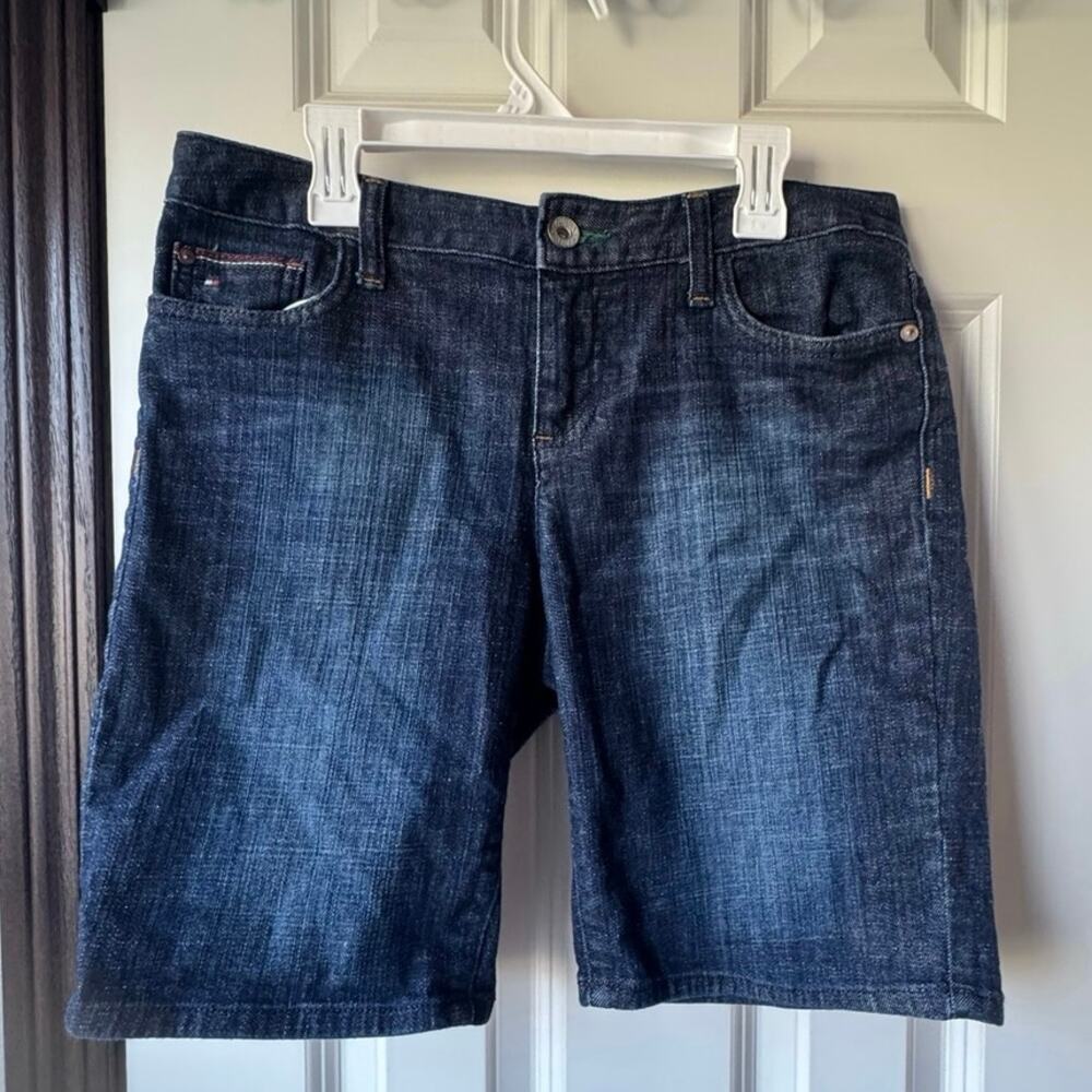 Tommy Hilfiger Women's Dark Wash Denim Bermuda Shorts Size 4